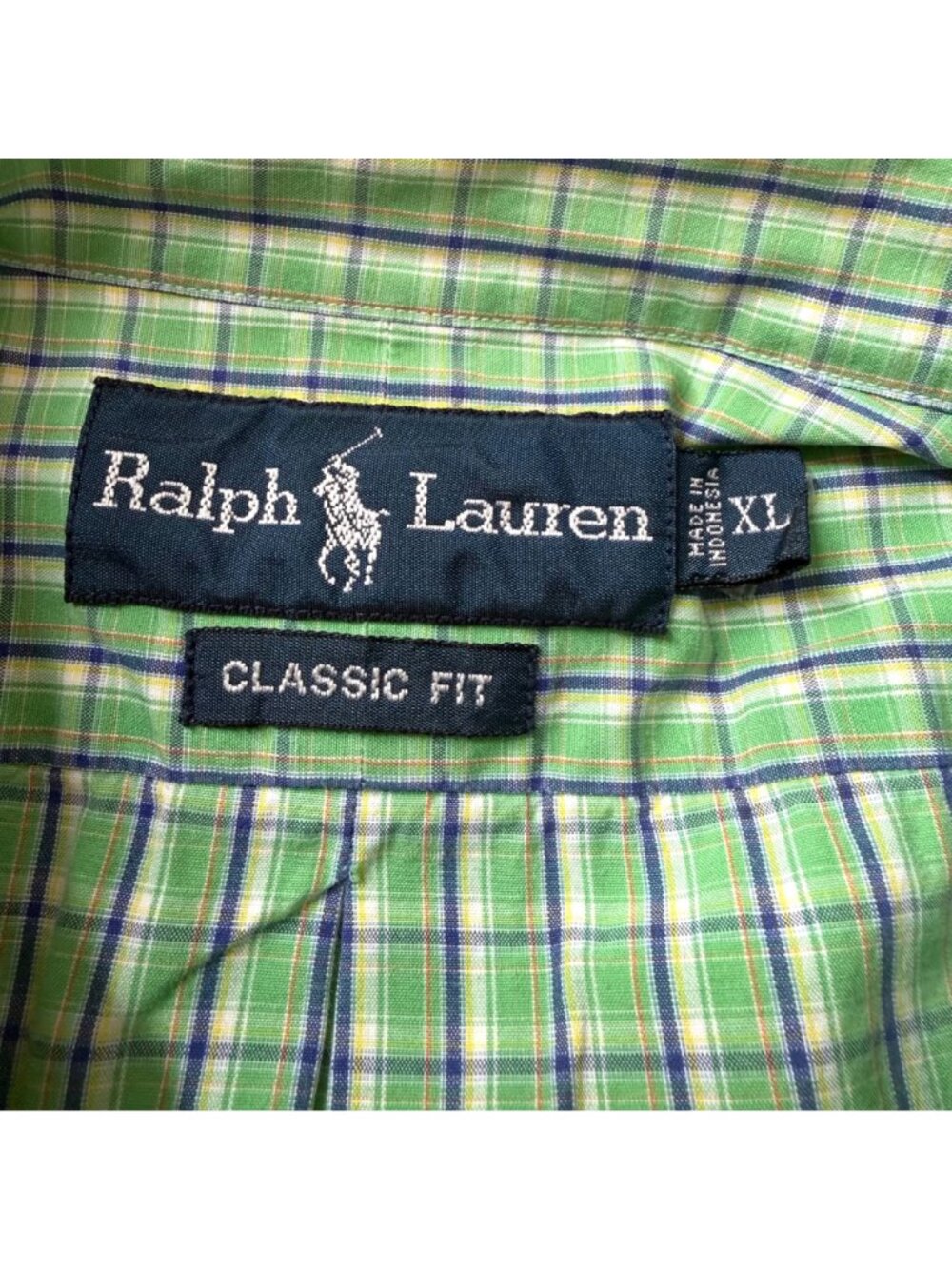 Ralph Lauren Mens XL Green Plaid Button Down Shirt Classic Fit Long Sleeve - Picture 8 of 8